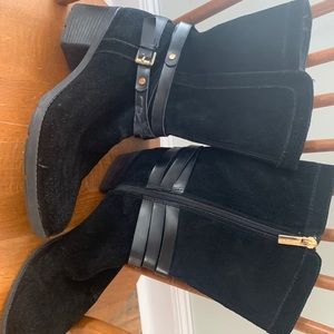 Women’s Black suede booties